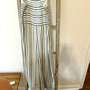 Striped wide leg jumpsuit